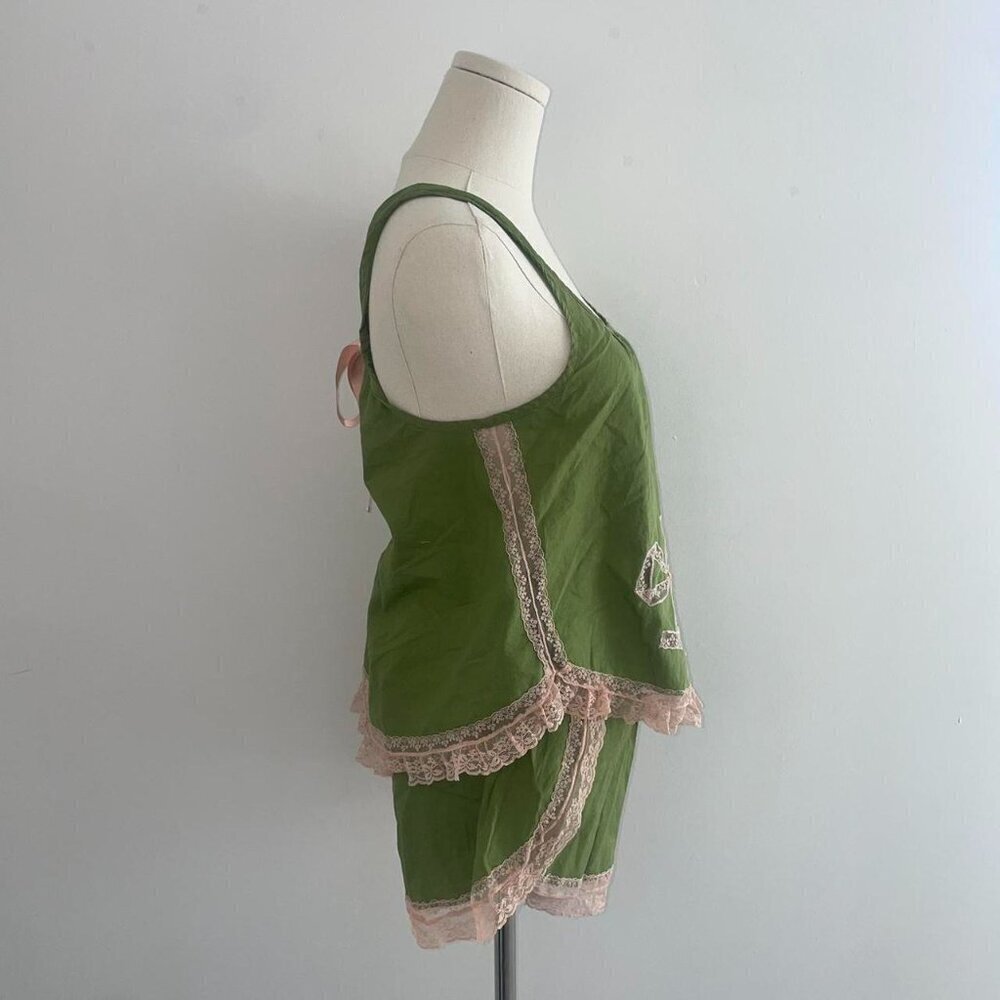 Morgan lane Maebelle Nessa Pajama Set In Green Envy | Women’s Size Medium - Picture 2 of 8